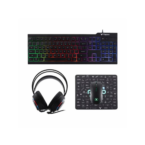 Rapoo V125S Gaming set combo backlit (keyboard, Mouse, Headphone, Mousepad)
